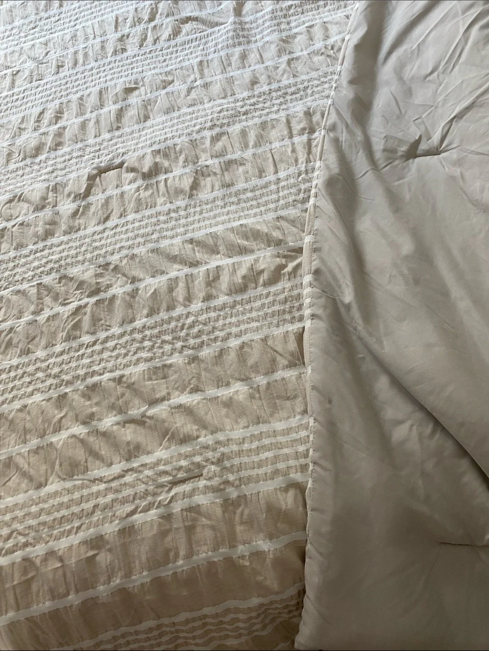 OEKO-TEX® STANDARD 100 Neutral Cream Textured Quilted Bedspread 84in х 80in